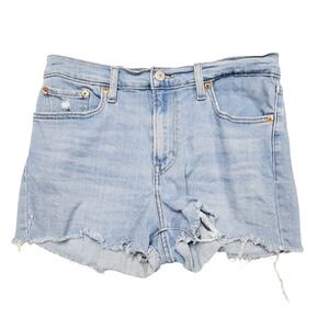 Levis High Rise Denim Cutoff Jean Shorts Size 29 Summer Western Light Wash